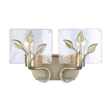 Golden 3160-BA2 WG-HWG - Golden Lighting Calla 2-light Vanity in White Gold